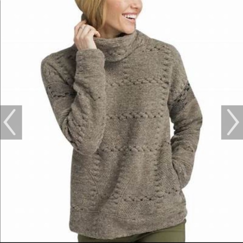 Prana crestland pullover sweater‎ turtleneck size XL NWT